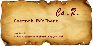 Csernok Róbert névjegykártya